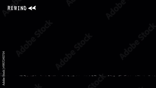 animated rewind vhs isolated on a transparent background. 4k video