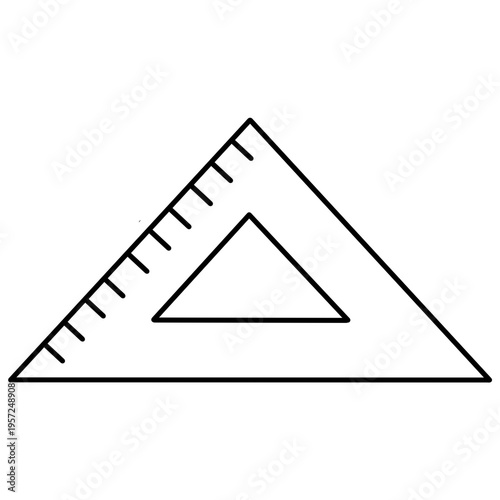 Wallpaper Mural outline illustration of a triangular ruler  Torontodigital.ca