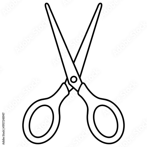 Wallpaper Mural outline illustration of scissors  Torontodigital.ca