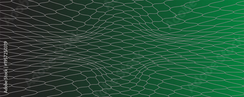 Soccer Ball illuminated green light in the Goal Net. 3D CG. High resolution. vector