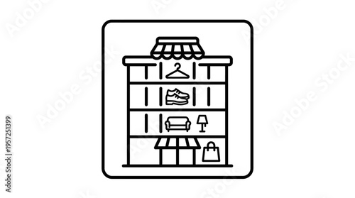 Minimalist Clothing Store Icon