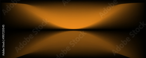 Abstract gradient podium background. black, gold, brown, 3D studio background. Clean scene for product presentation mockup template. eps 10