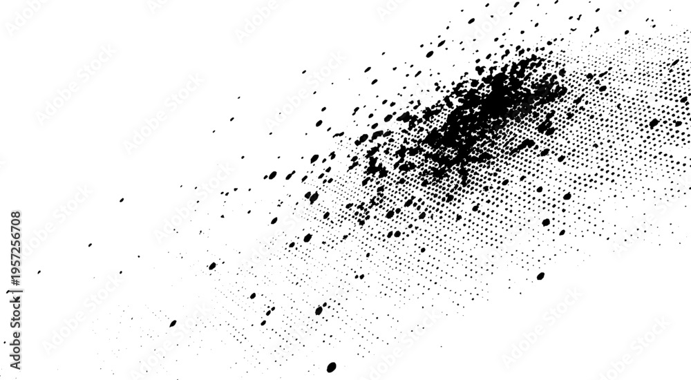 Fototapeta premium Abstract halftone texture. Monochrome black and white background. Grunge pattern