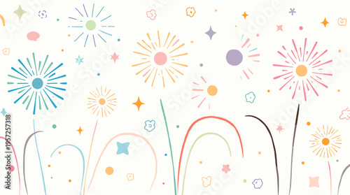 A minimalist composition with curved lines and circles. Suitable for backgrounds, modern design, or conveying simplicity and balance in marketing mate