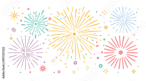 This minimalist image features playful geometric shapes in pastel colors. Ideal for backgrounds, presentations, or adding a modern aesthetic to design