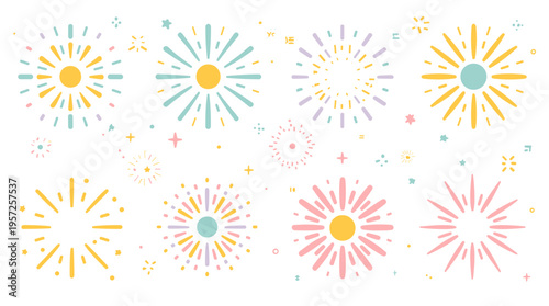 A vibrant and minimalist graphic featuring scattered yellow shapes. Ideal for backgrounds, website design, or representing positive energy and growth.