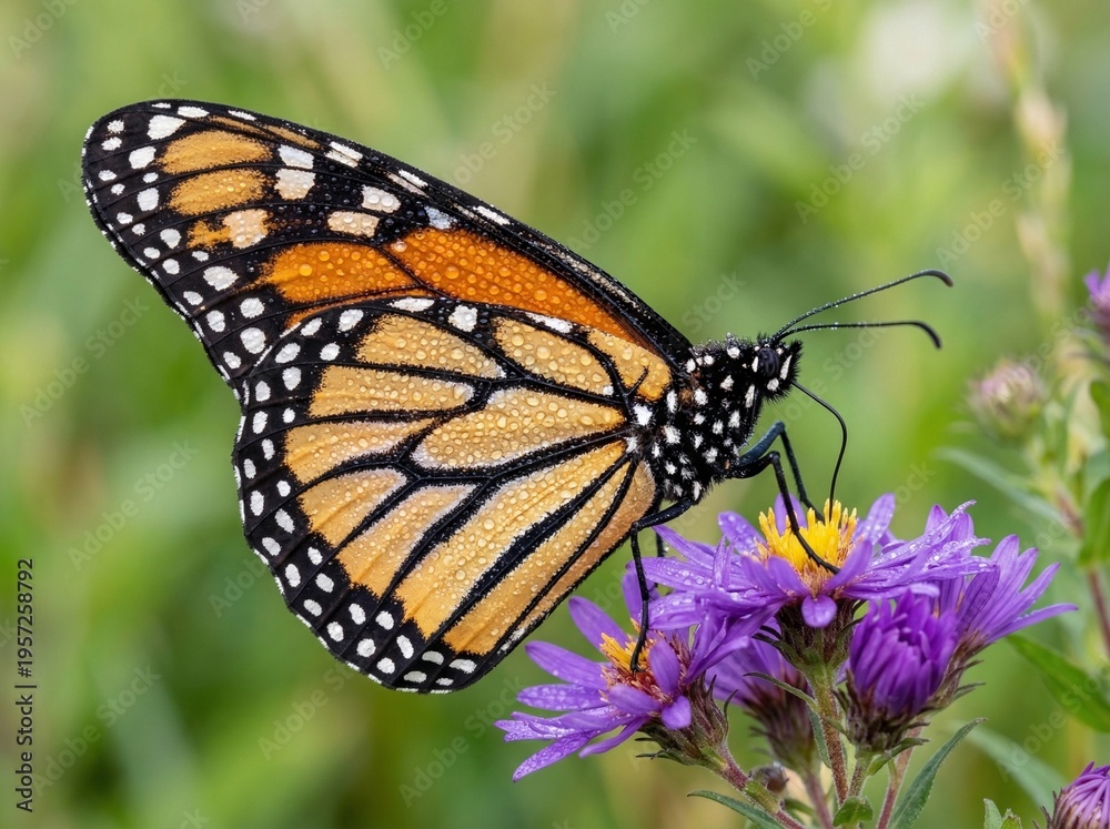Fototapeta premium butterfly on flower