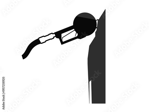 fuel station, isolated icon on white background, auto service, car repair.
