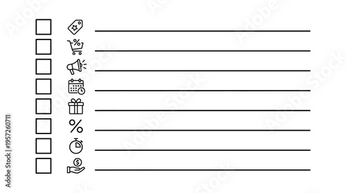 Checklist with Business Icons