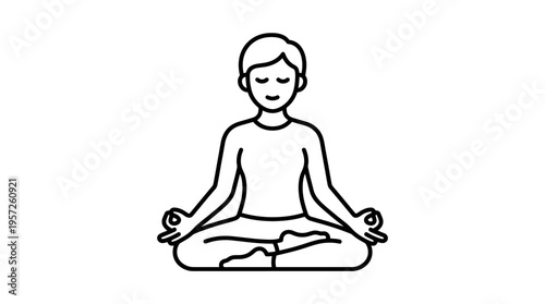 Meditating Person in Lotus Position