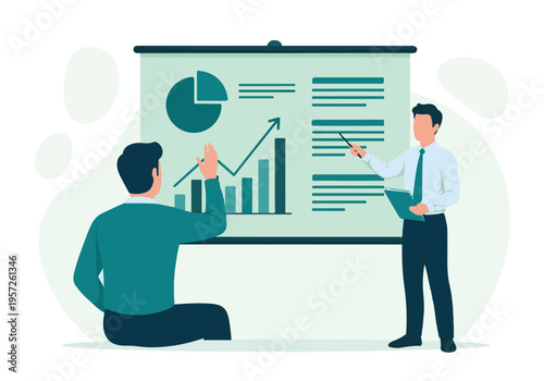 Business Presentation with Charts and Graphs, Data Analysis Meeting