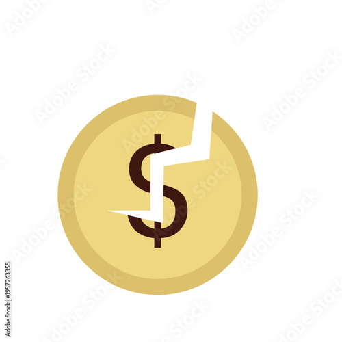 Deflation financial economy depression illustration