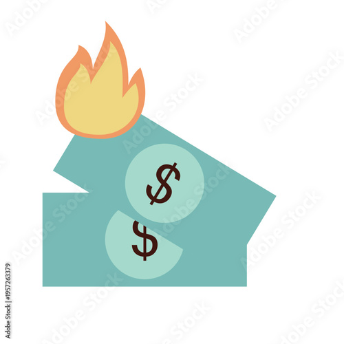 Deflation financial economy depression illustration