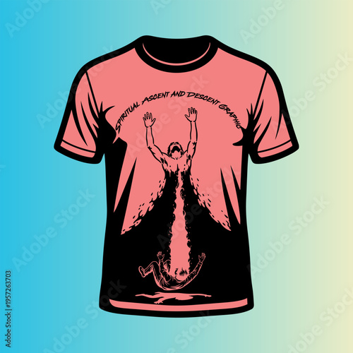 Spiritual Ascent and Descent Graphic T-Shirt Design