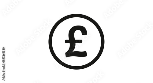 British Pound Sterling Currency Symbol Inside Circle Icon