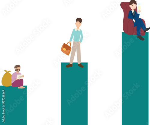 Deflation Financial economy problem illustration