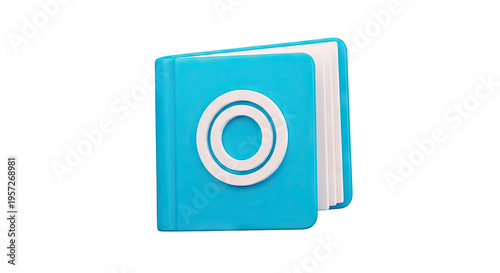 Free Download Blue Open Book with White Concentric Circles Icon - GFXLoad