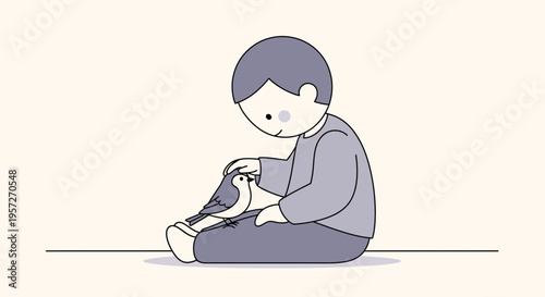 Boy sitting on floor tying shoe.