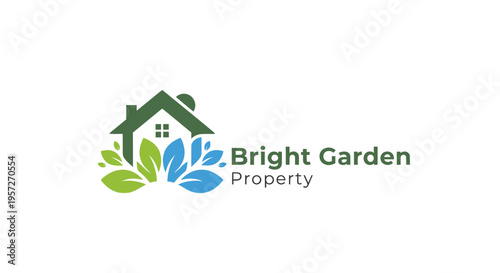 Bright Garden Property Logo Design.