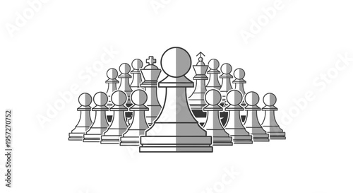 Chess pieces on a chessboard setup.