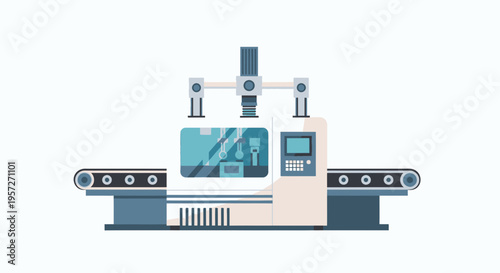 Industrial robotic assembly line machine.