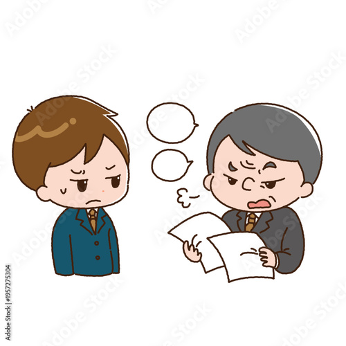 ネチネチ小言を言う上司と困る部下員