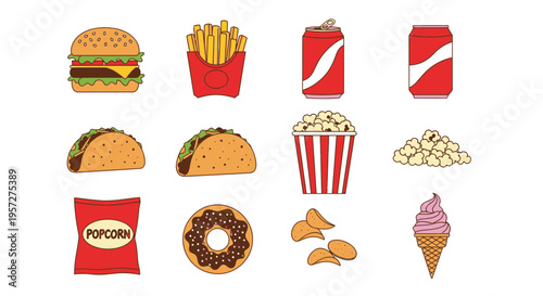 Assorted junk food and snacks 2.