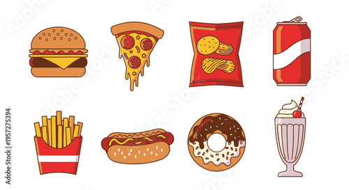 Assorted junk food and snacks 3.