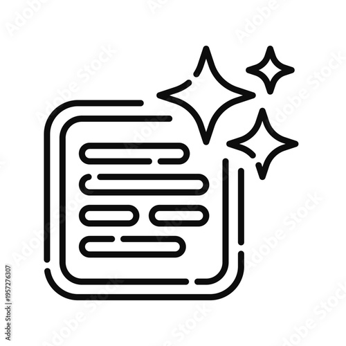 Text Generation Icon Professional UI Symbol for Large Language Models