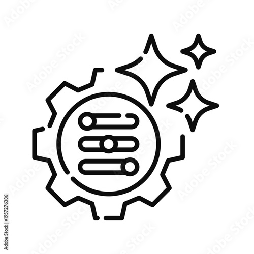 Fine Tuning Icon Professional UI Symbol for AI Model Optimization,