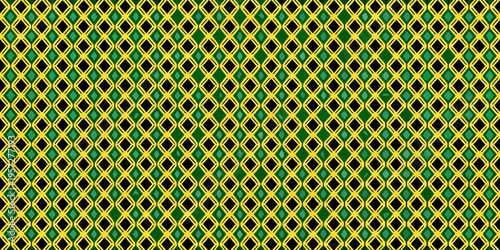 Repeating diamond pattern with vibrant yellow and dark green hues
