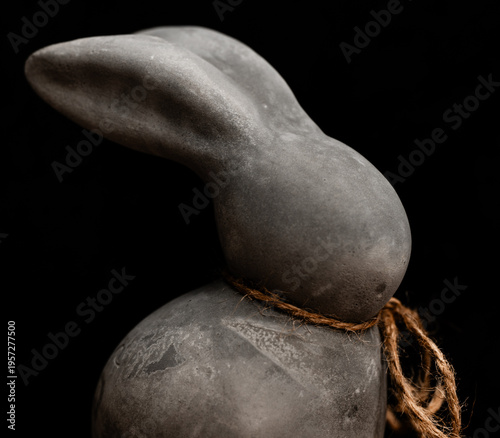 Grey concrete bunny