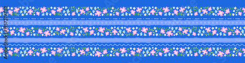 Cute hand drawn ditsy seamless pattern, lovely floral background, great for textiles, banners, wallpapers, wrapping - vector design