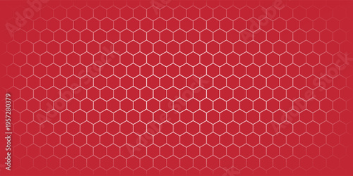 Dark hexagon abstract technology background red colored bright flashes under hexagon. Hexagonal gaming vector tech illustration black abstract background. modern