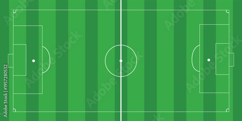 Football field. Football field lines style. Black field and stadium outline scheme on white background.