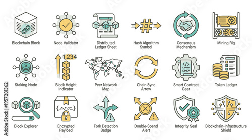 The infographic illustration depicts various business and technology icons on a white background.