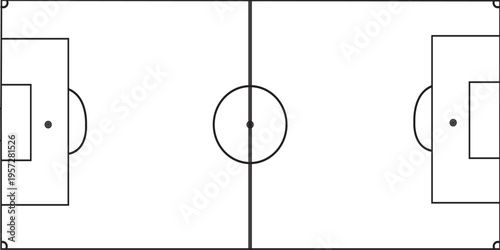 Football fields top view. Soccer grass fields with chalk lines. Green grass field background. Vector Football - Soccer Field. Scheme and marking of the football field, soccer field.