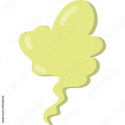 Smell icon. Vector chemical toxic gas, bad smelly scent cloud isolated on white background