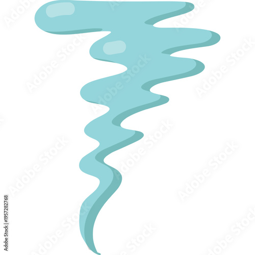 Bad smell wave line vector icon isolated on white background. Smoke, steam or scent trace