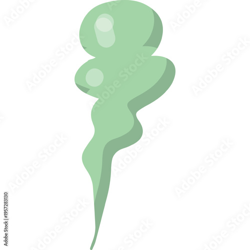 Unpleasant smell icon. Stench breath or sweat odor vector isolated on white background