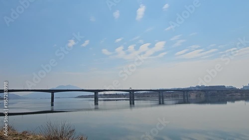 Han River Misadaegyo Bridge Wide View Seoul Korea 한강 미사대교 와이드 풍경 서울