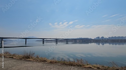 Han River Misadaegyo Bridge Wide View Seoul Korea 한강 미사대교 와이드 풍경 서울