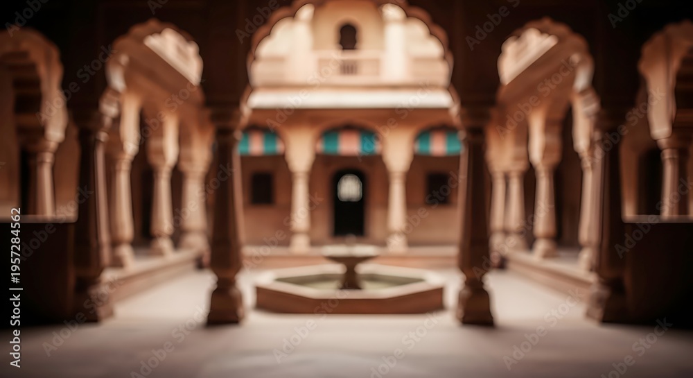 Fototapeta premium Ancient architecture with columns and fountain.