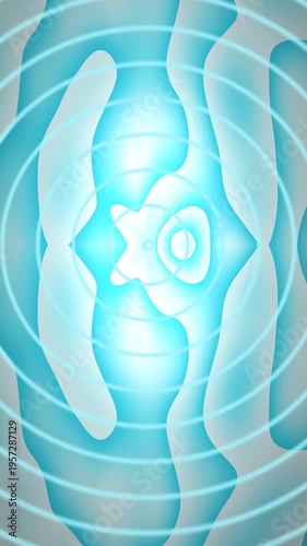 Dynamic Glowing Abstract Shapes Pulsating in a Vibrant Digital Space