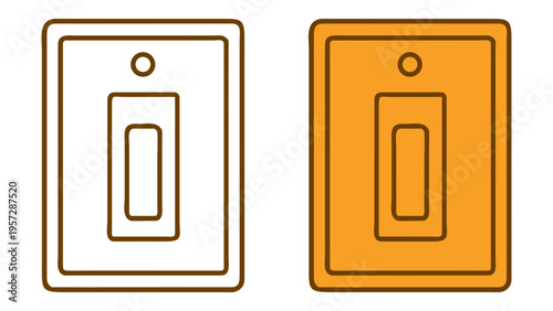 Illumination Toggle: A simple illustration of light switches, the image captures the essence of on and off control in a straightforward, conceptual format. 