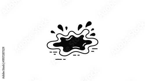 Black Ink Splat Icon