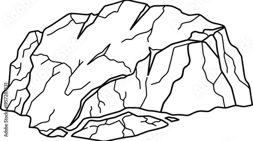 Cracked Rock Formation