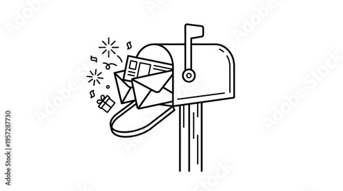 Mailbox Overflowing With Letters and Gifts