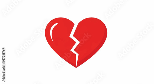 A broken heart illustration shows a cracked red heart symbol.