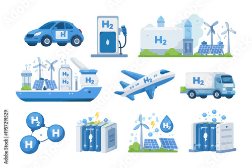 Hydrogen energy applications in transportation and renewable energy systems.